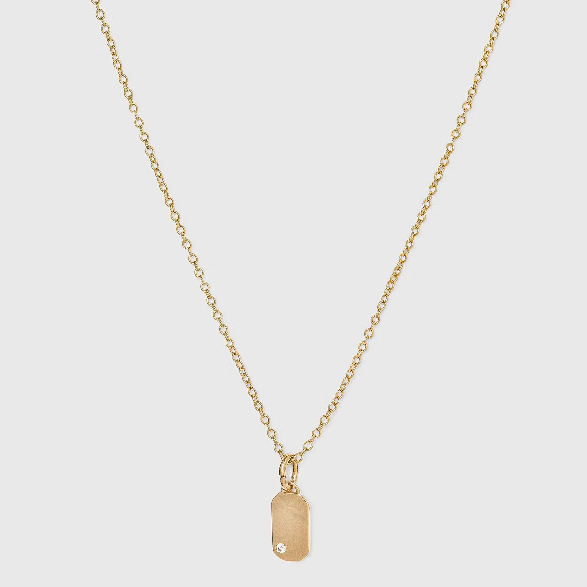 14K Gold Plated Cubic Zirconia Design Pendant Necklace - A New Day™ | Target