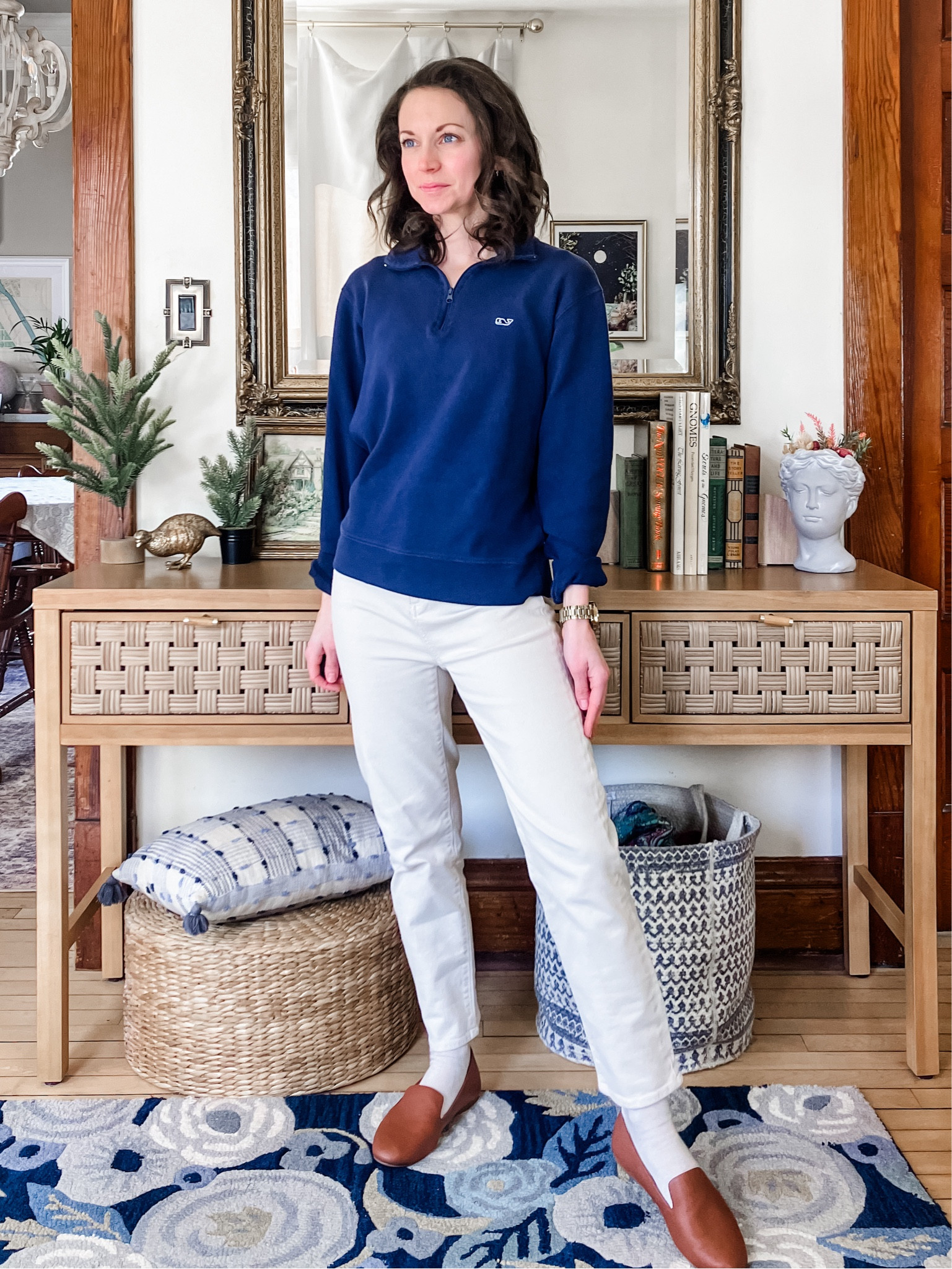 Preppy spring outfit!
Petite outfit. Preppy outfit. Classic outfit. Neutral outfit  

#LTKOver40 #LTKPetite #LTKStyleTip