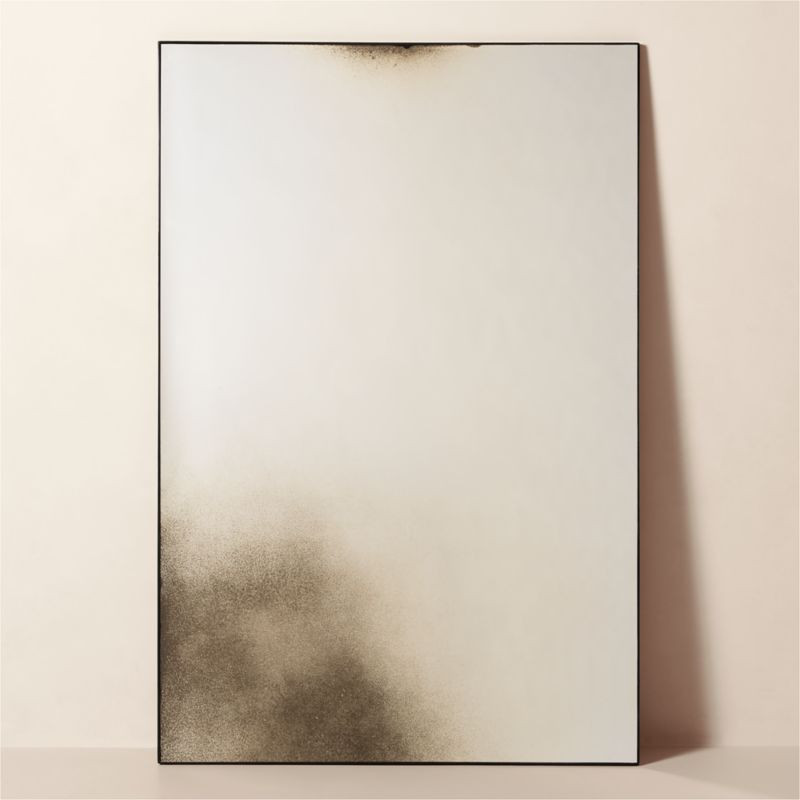 Clooney Antiqued Black Full-Length Floor Mirror 48''x72'' + Reviews | CB2 | CB2
