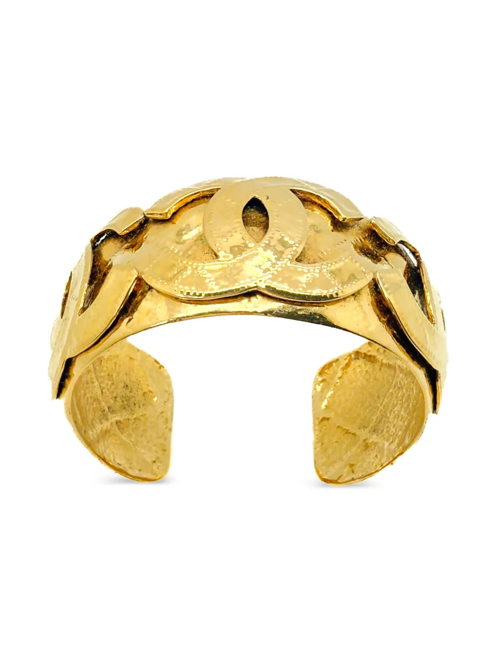 CHANEL Pre-Owned 1994 CC Logo Cuff | Gold | FARFETCH | Farfetch Global