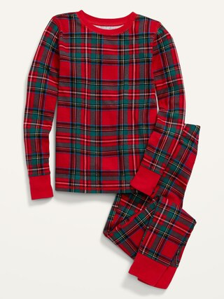 Gender-Neutral Matching Plaid Snug-Fit Pajamas for Kids | Old Navy (US)