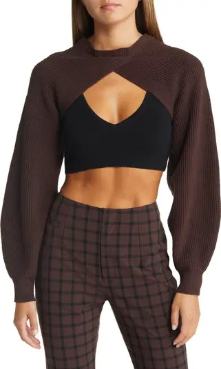 Cotton Blend Rib Shrug | Nordstrom