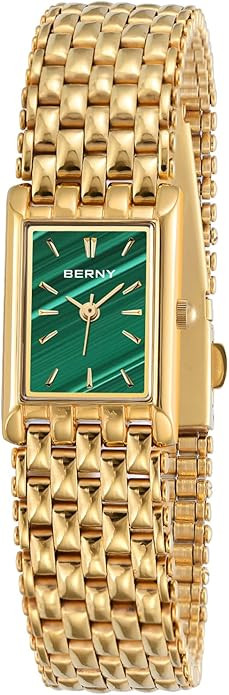 BERNY Gold Watches for Women Updated Ladies Quartz Wrist Watches Stainless Steel Band Womens Smal... | Amazon (US)