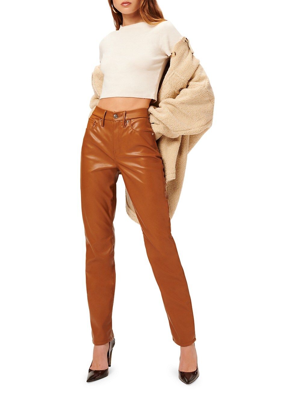 Good 90's Icon Faux Leather Pants | Saks Fifth Avenue