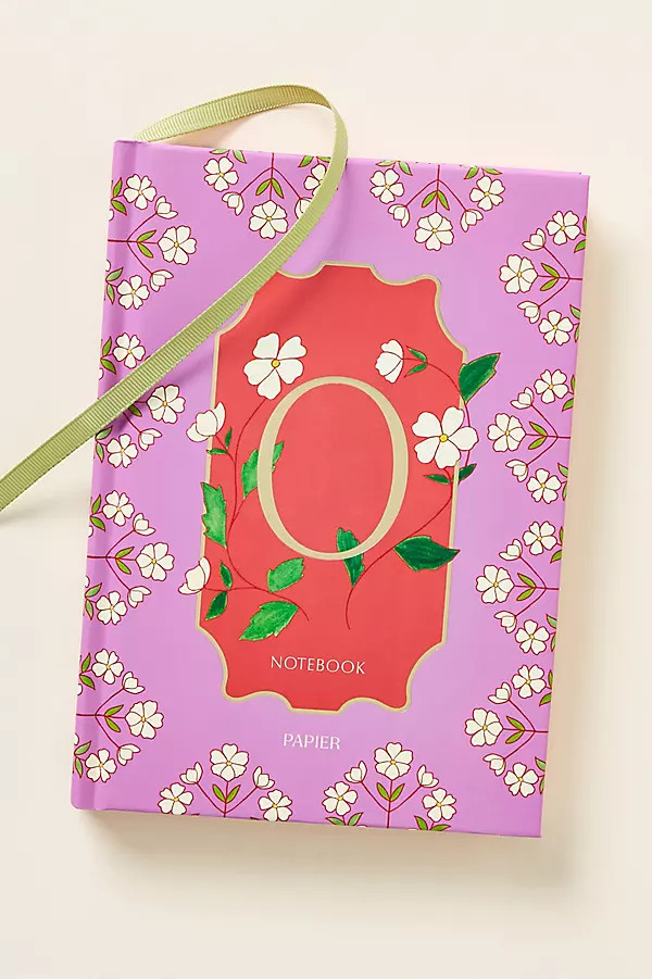 Papier x Anthropologie Floral Monogram Lined Notebook | Anthropologie (US)