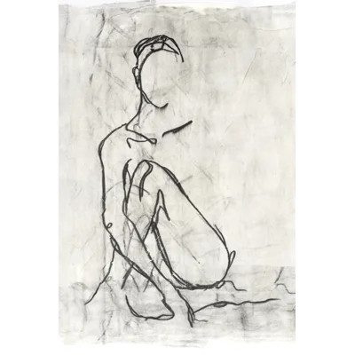 Falcetti Embellished Nude Contour Sketch II by Ethan Harper Print | Wayfair North America