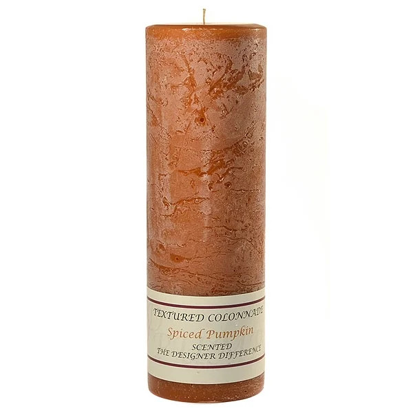 1 Pc Textured 3x9 Spiced Pumpkin Pillar Candles 3 in. diameterx9.25 in. tall | Walmart (US)