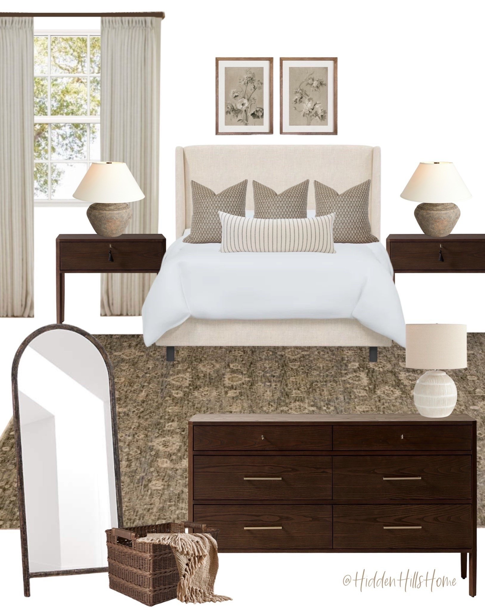 Master bedroom decor mood board, bedding, home decor ideas, master bedroom design, virtual designer, bedroom rug, nightstands #bedroom 

#LTKCyberWeek #LTKSaleAlert #LTKHome