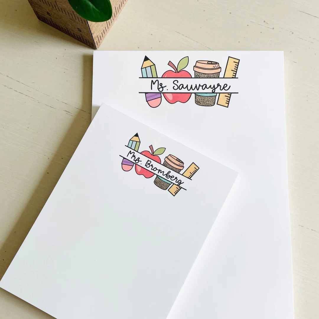 Teacher Gift, Customizable Notepad, Back to School, End of Year Gift, Teacher Appreciation, Custo... | Etsy (US)