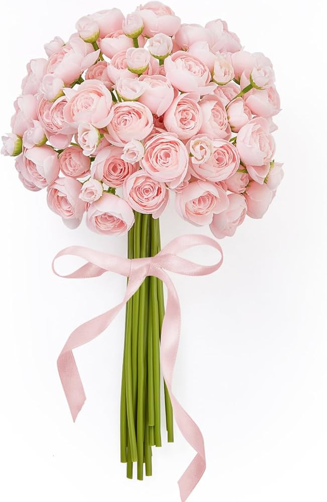 Serwalin 𝟭𝟴𝙋𝙘𝙨 Ranunculus Artificial Flowers Faux Silk Ranunculus Bouquet for DIY ... | Amazon (US)