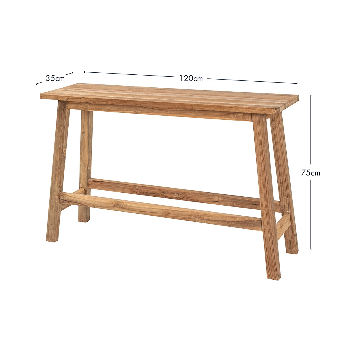 Ward Recycled Teak Console Table [MUSLWARDC22] | Pillow Talk AU