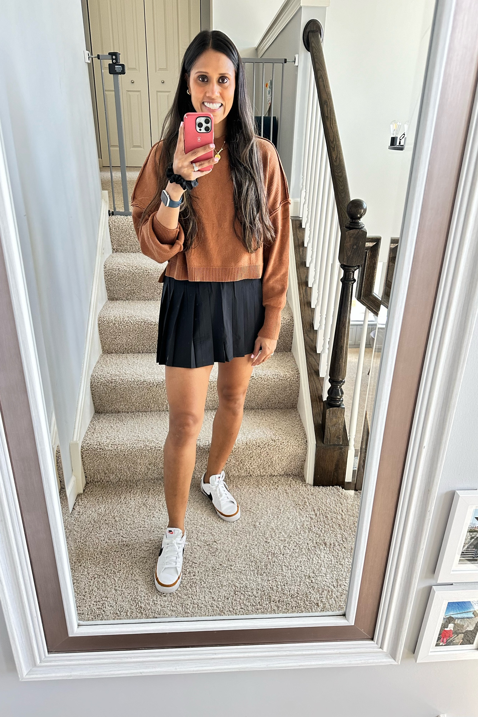 Tennis skirts are my jam! Got my first Alo one and paired it with this soft Amazon sweater! 

#LTKSeasonal #LTKfindsunder50 #LTKfitness