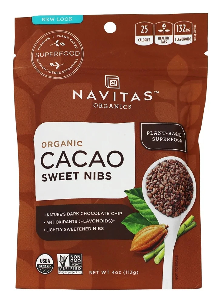 Navitas Naturals Organic Raw Cacao Sweet Nibs, 4 Oz, 1 Count | Walmart (US)