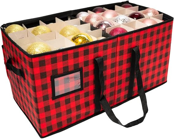 Large Christmas Ornament Storage Container Box, Fits up to 128 Ornaments, Holiday Xmas Ornaments ... | Amazon (CA)