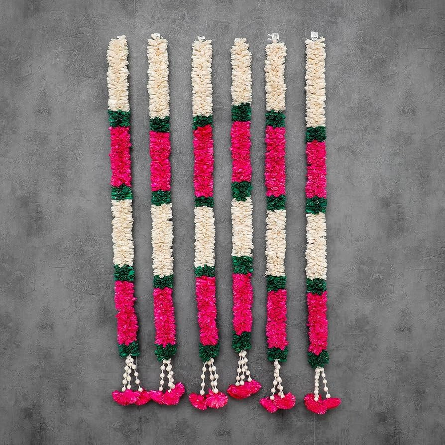 Pink Garland Indian Decor | Artificial Garlands Housewarming | Indian Wedding Decoration | Solawo... | Amazon (US)