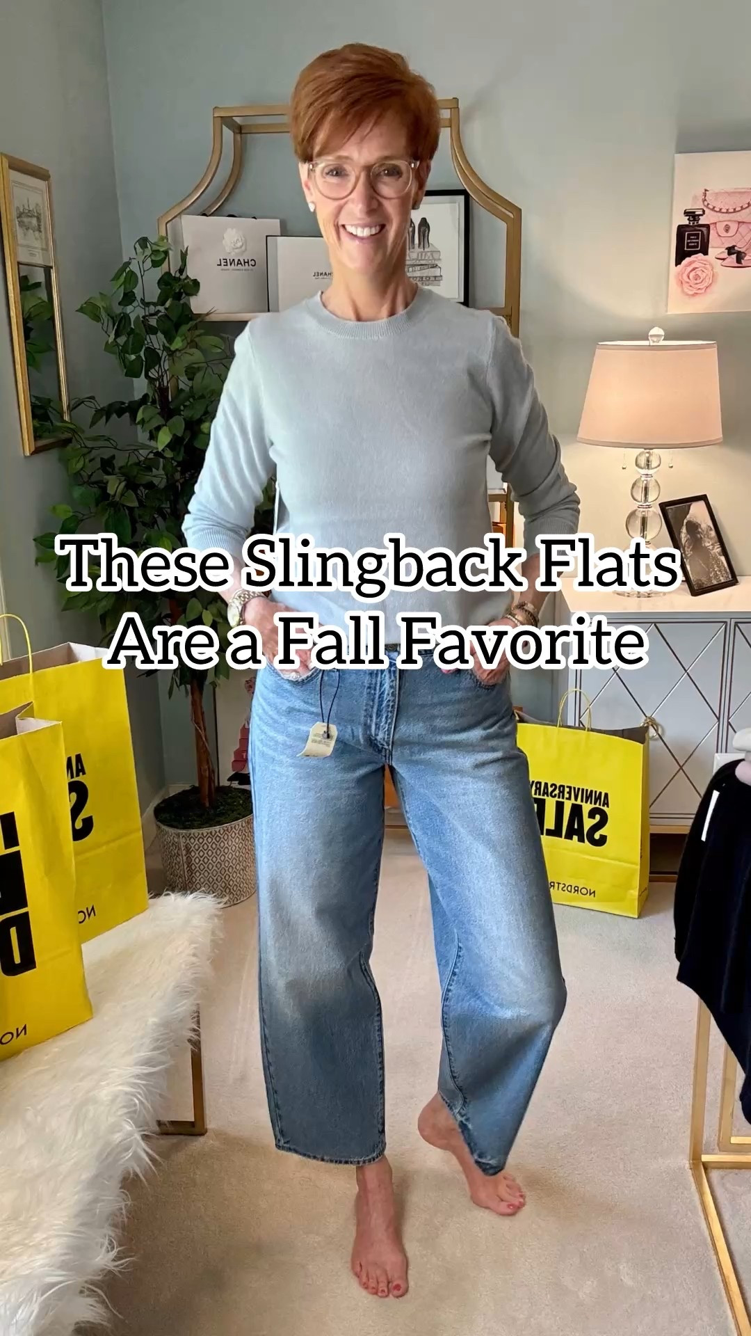 Slingback Flats, Elevated Casual Look 

These dark denim square toe slingback flats are a polished twist on everyday footwear. In this video, I’m styling a new pair of flat, square toe slingback shoes in dark denim from the Nordstrom Anniversary Sale. I paired them with a soft light blue crewneck cashmere sweater and my favorite light wash baggy dad jeans for a look that’s equal parts casual and elevated. This is video 12 in my NSale try-on series for women over 40 who want wearable, timeless pieces with modern details.

Now that the Nordstrom Sale is open to the public, pieces are selling fast—especially shoes and cashmere.

square toe slingbacks, denim flat shoes, Nordstrom Anniversary Sale shoes, casual fall outfit, cashmere sweater try-on, over 40 fashion
 #nsale2025 #nordstromtryon #over40style #shorts #viralshorts


Slingback Flats, Elevated Casual Look #shorts, Nordstrom slingback shoes try-on, cashmere sweater and jeans outfit, fall shoe outfit NSale, a tall drink of style, over 40 style casual chic

#LTKShoeCrush #LTKOver40 #LTKSaleAlert