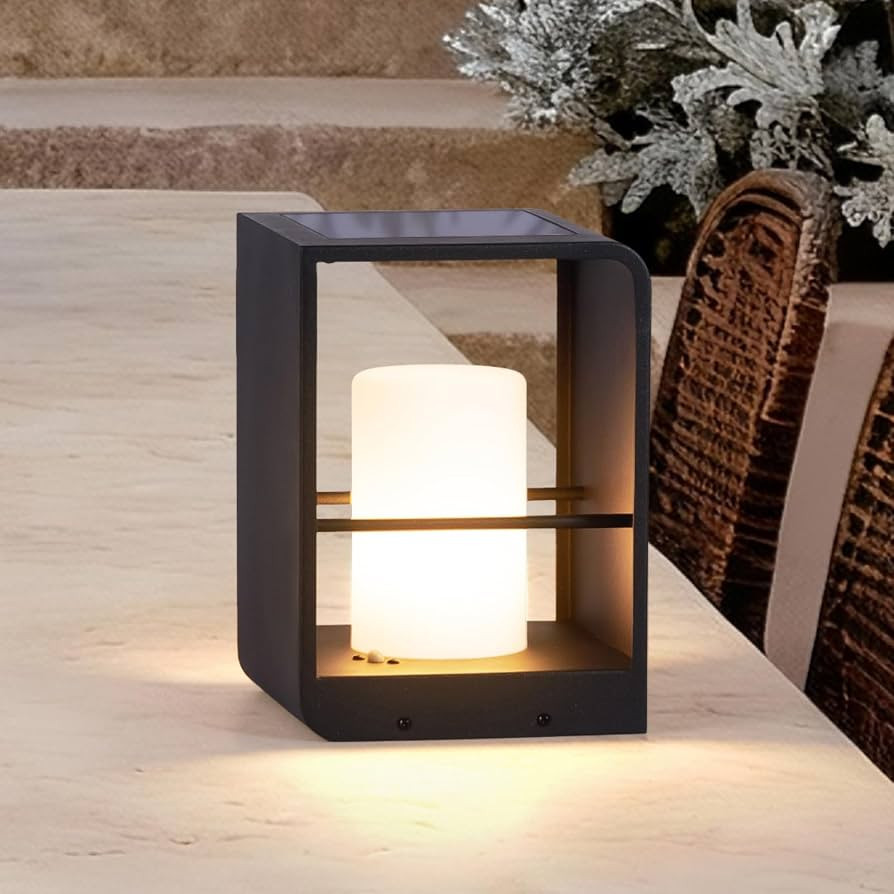 Solar Lanterns Outdoor Waterproof, Led Corner Floor Lamp Dimmable, Smart Outdoor Lantern, Remote ... | Amazon (US)