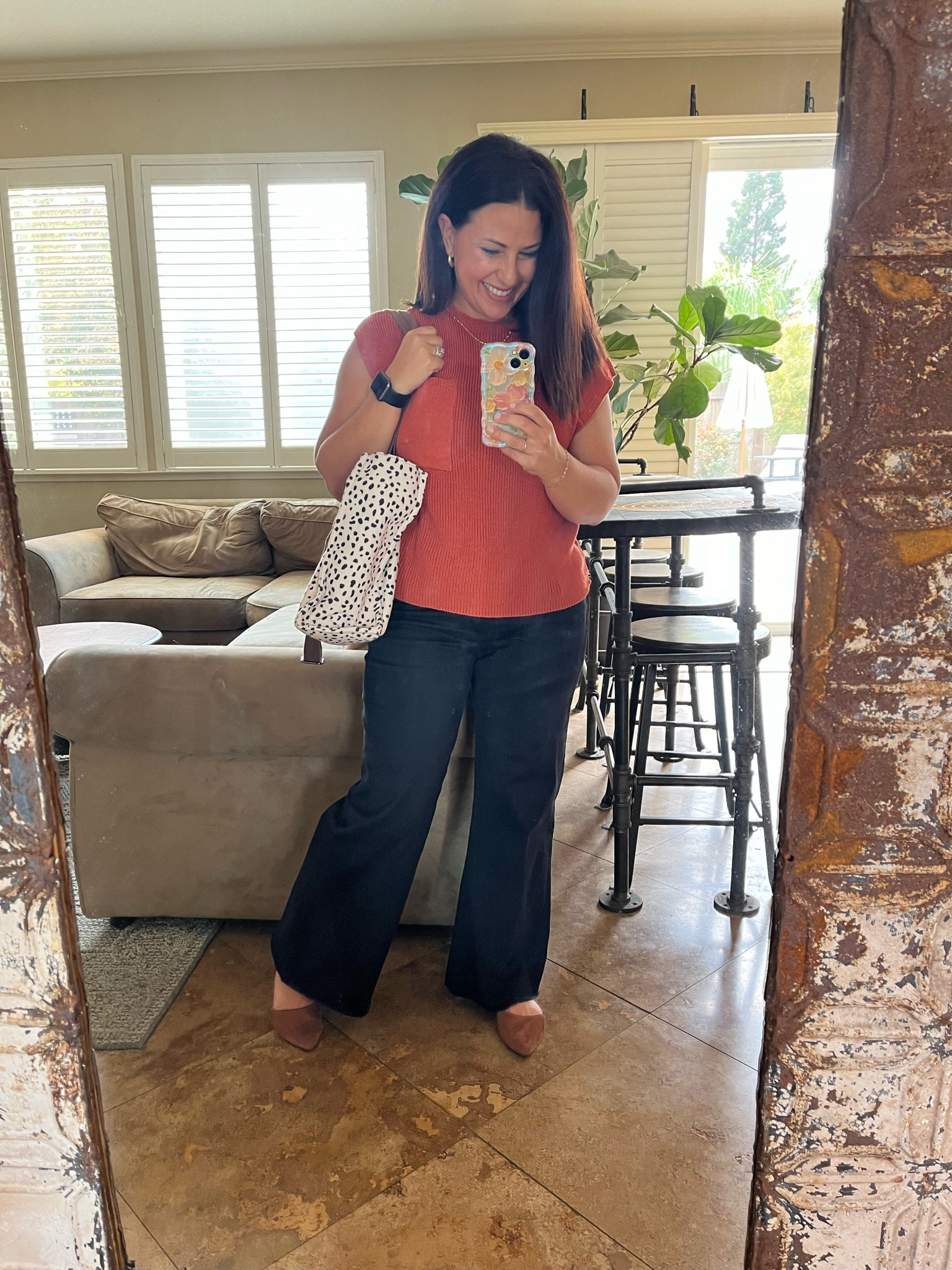 Easy fall workwear outfit. ❤️🍂
Sweater is fantastic, find tts, I’m wearing a small and comes in a ton of colors. I’m already debating getting a second color. My pointed toe flats have memory foam and are $20! 

Teacher outfit 
Fall outfit
Petite style

#LTKOver40 #LTKFindsUnder50 #LTKWorkwear