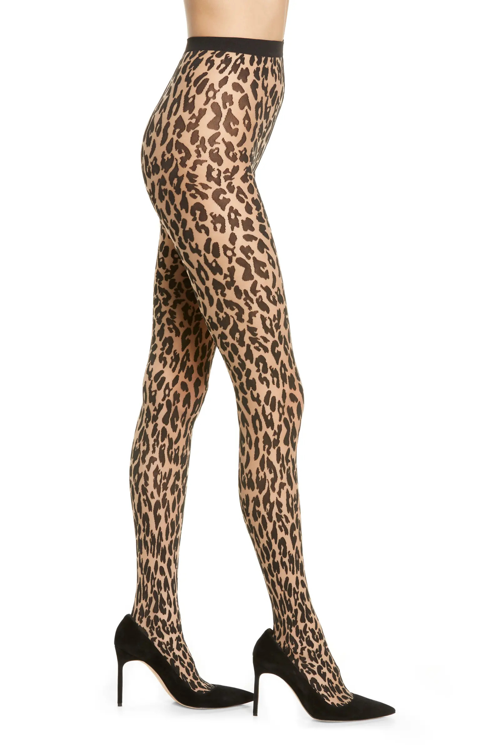 Josey Leopard Pattern Tights | Nordstrom