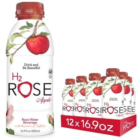 H2Rose - Rose Water Beverage Apple - 16.9 oz.- 12 Pack | Walmart (US)