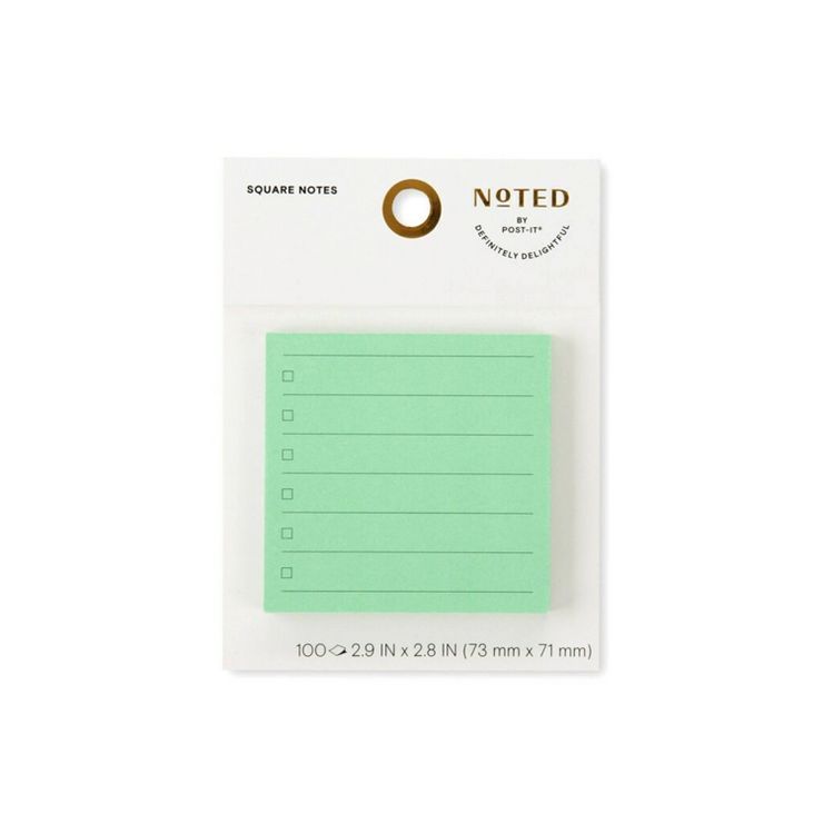 Post-it Square Notes List 2.8"x2.8" - Green | Target