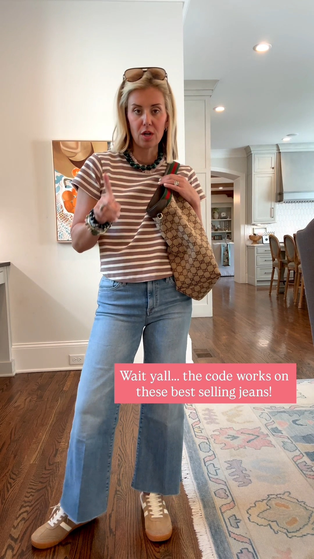 Best selling jeans on sale with code CHEERS at Frank & Eileen! 
Tee -xs 
Jeans - 26P
Sneakers - 8 tts 

*code Catherine50 off select pieces at Allie + Bess