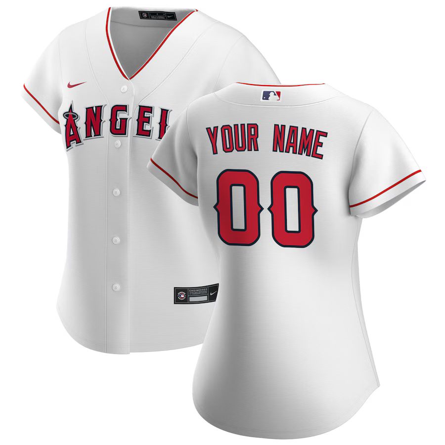Women's Los Angeles Angels Nike White Home Replica Custom Jersey | MLB Shop
