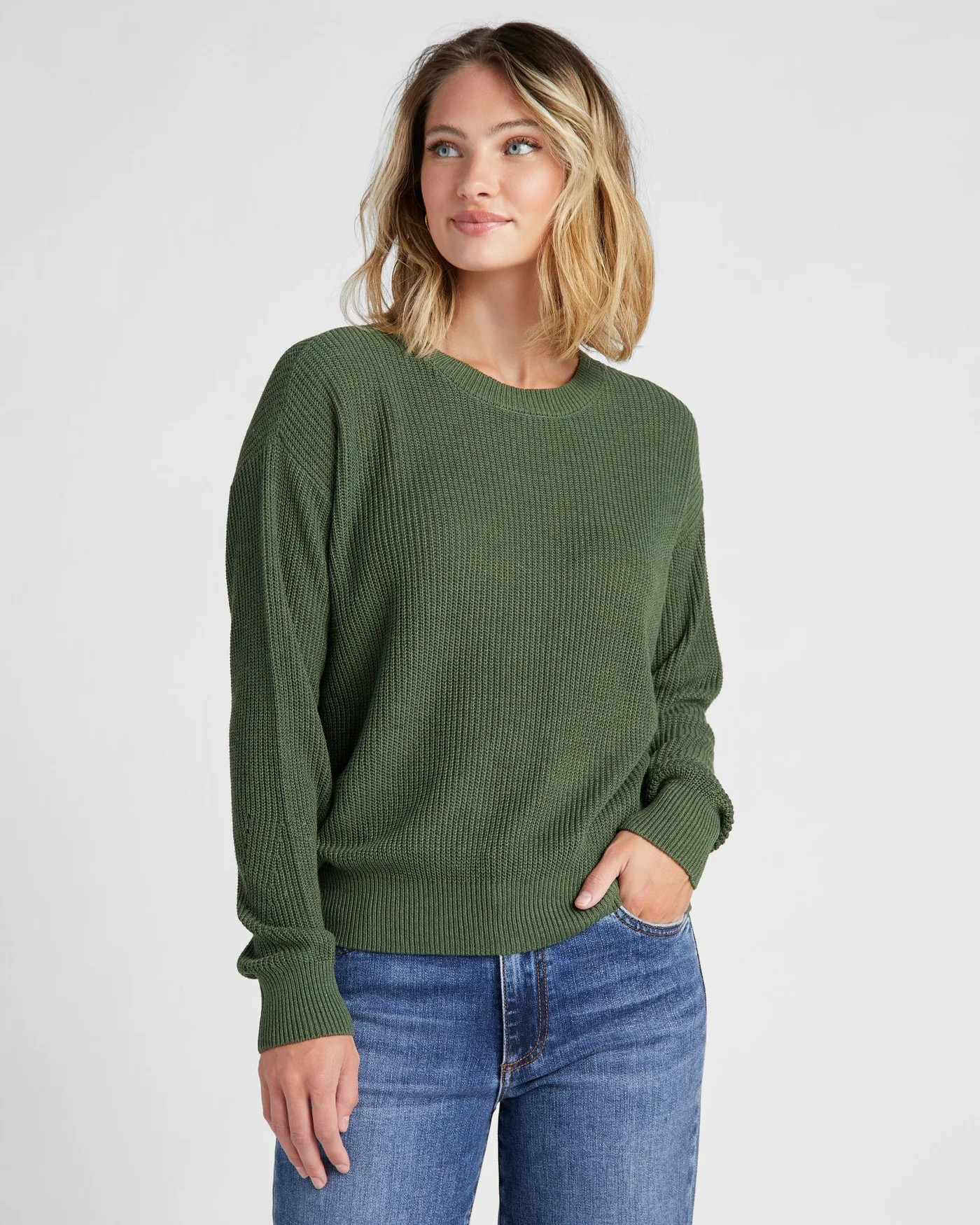 SEAS Coastal Crewneck Pullover - Relaxed Ribbed Sweater | Seventy Eight and Sunny