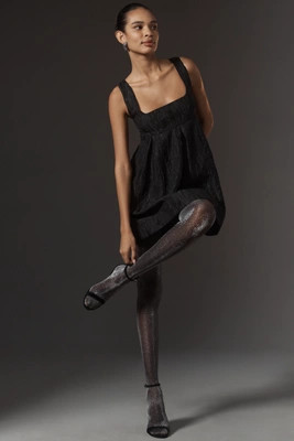 Maeve Sleeveless Squareneck Textured Babydoll Mini Dress | Anthropologie (US)