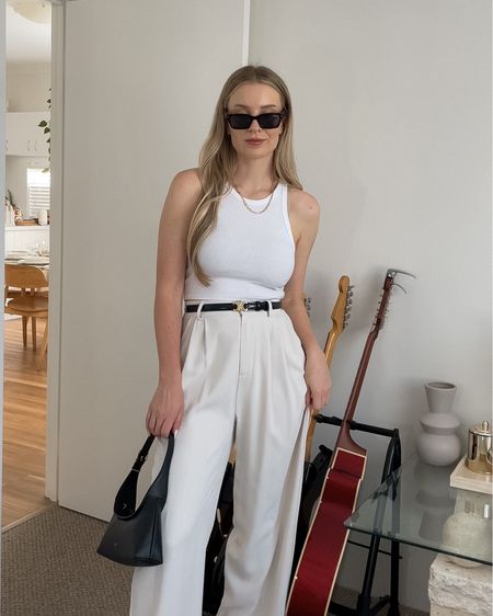 Day 17/30 summer outfit inspo - This is how i wear white trousers in summer, one of my favourite outfits is big pants little top! #LTKGift 

#LTKGiftGuide #LTKstyletip #LTKaustralia