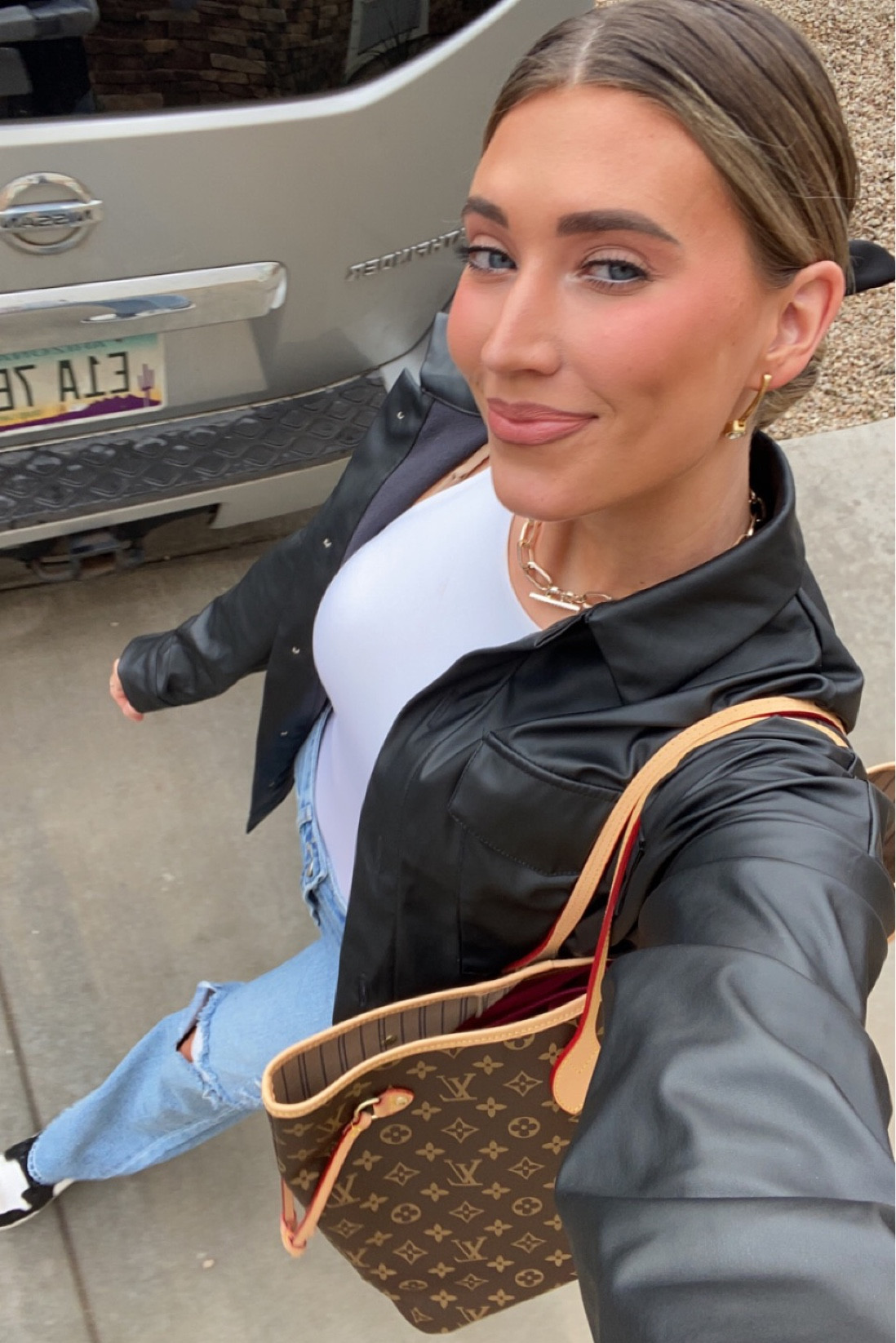 girls night out fit, date night fit, girly, edgy, trendy, bodysuit, jordan’s, blazer, leather

#LTKSeasonal #LTKU #LTKFind