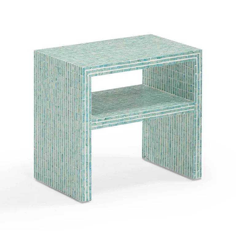 TOV Furniture Derry Blue Capiz Shell Nightstand | Walmart (US)
