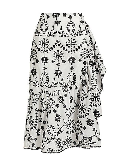 Embroidered Midi-Skirt | Saks Fifth Avenue