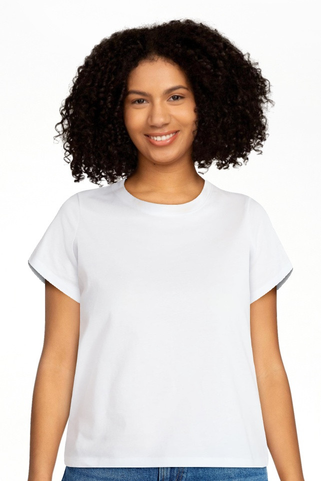No Boundaries Cropped Cotton Tee with Short Sleeves, Women’s XXS-XXL | Walmart (US)