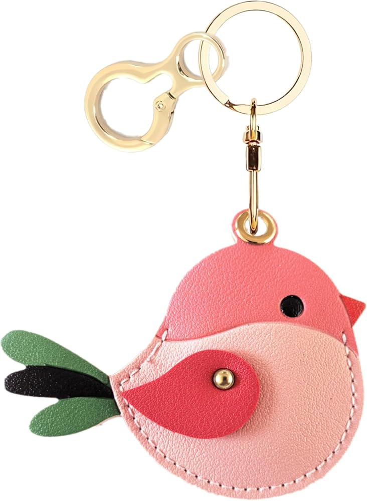 Amazon.com: BORKUANA Leather Keychain Holder Case Compatible with AirTag,Cute Protective Cover wi... | Amazon (US)