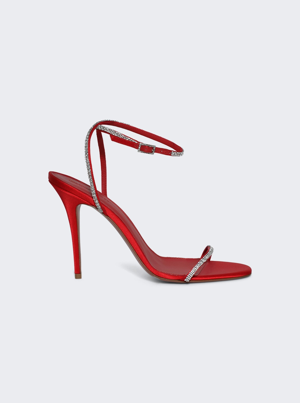 Diamante Crystal Sandal Satin Red  | The Webster | The Webster