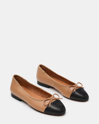 Steve Madden Women's Kit Black/natural Ballet Flats - Black Natural - Size 6.5 - Leather | Steve Madden (US)