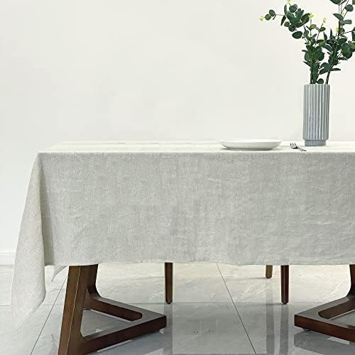 EVERLY Linen Table Cloth, 100% Stonewashed French Linen Table Cloths for 6-Foot Rectangle Tables ... | Amazon (US)