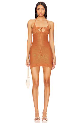 Lovers and Friends Delphi Crochet Star Fish Dress in Rust from Revolve.com | Revolve Clothing (Global)