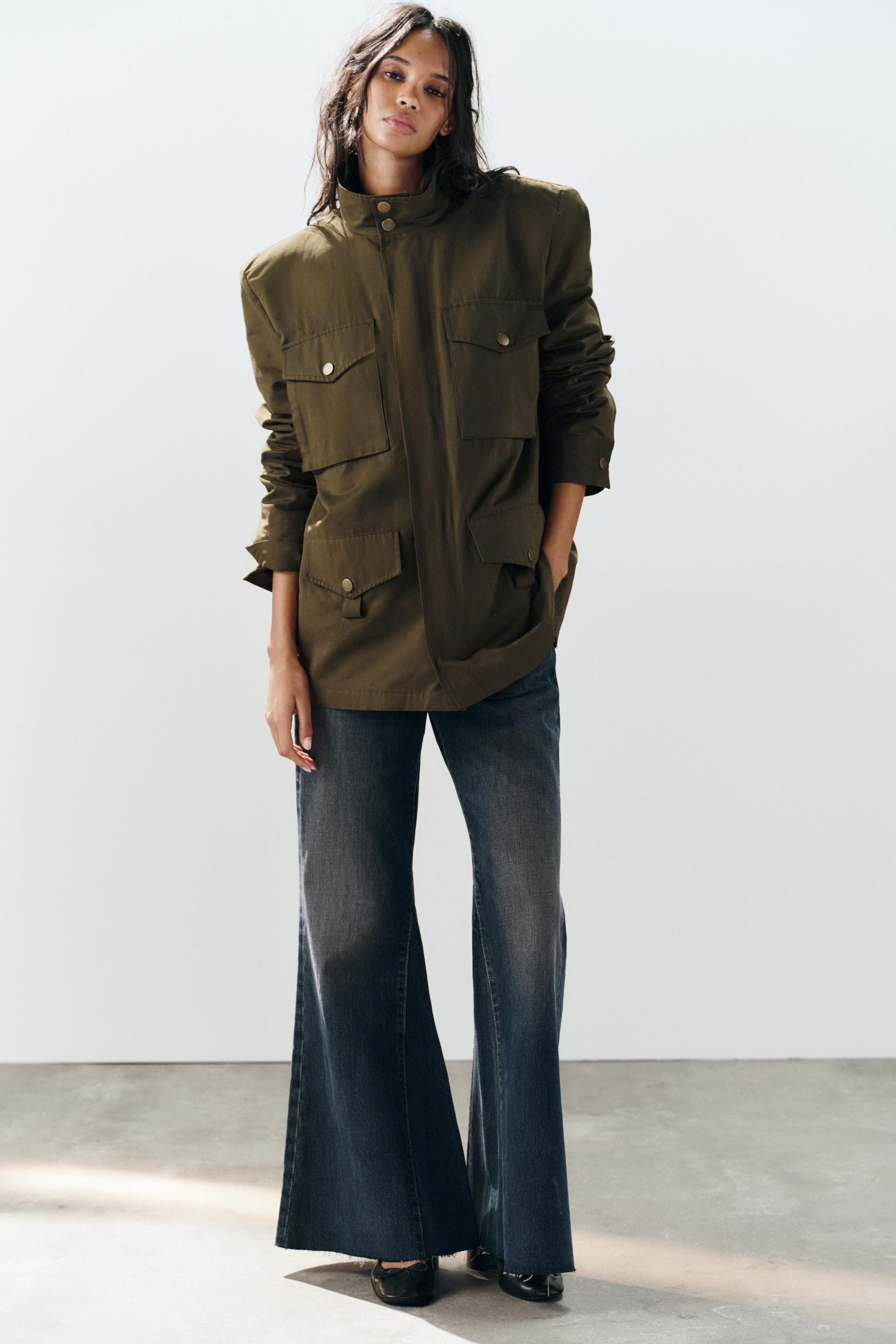 SHOULDER PAD POCKET JACKET | Zara US