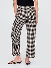 Linen-Blend Relaxed Straight Ankle Pants | Gap (US)