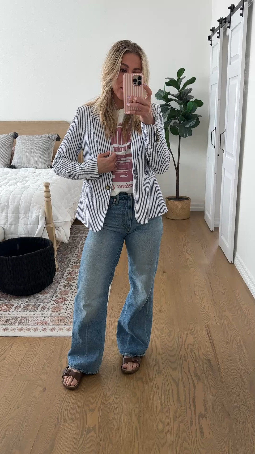 Love this striped blazer from Walmart! 

Walmart fashion, Sarah Joy, spring outfit 

#LTKSpringSale #LTKgrwm #LTKdayinmylife