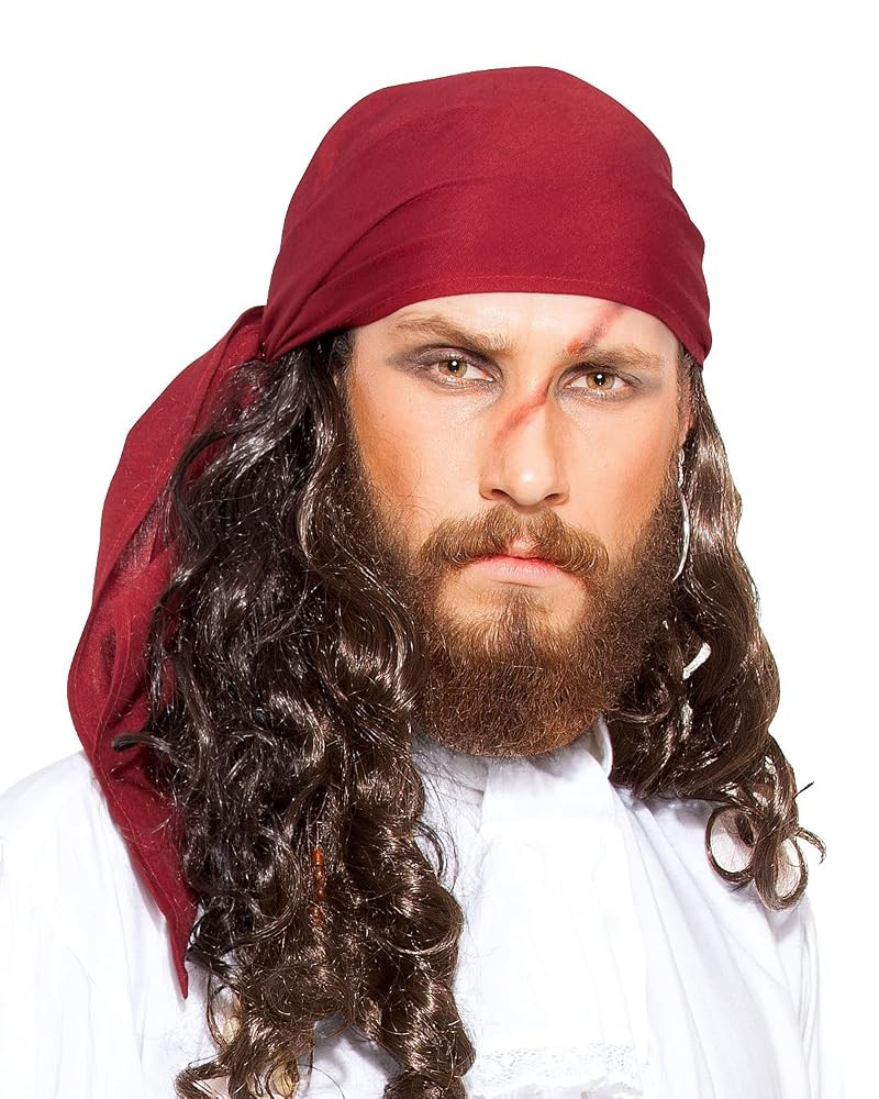 ThePirateDressing Pirate Medieval Renaissance Halloween Costume Linen Triangle Bandana | Amazon (US)