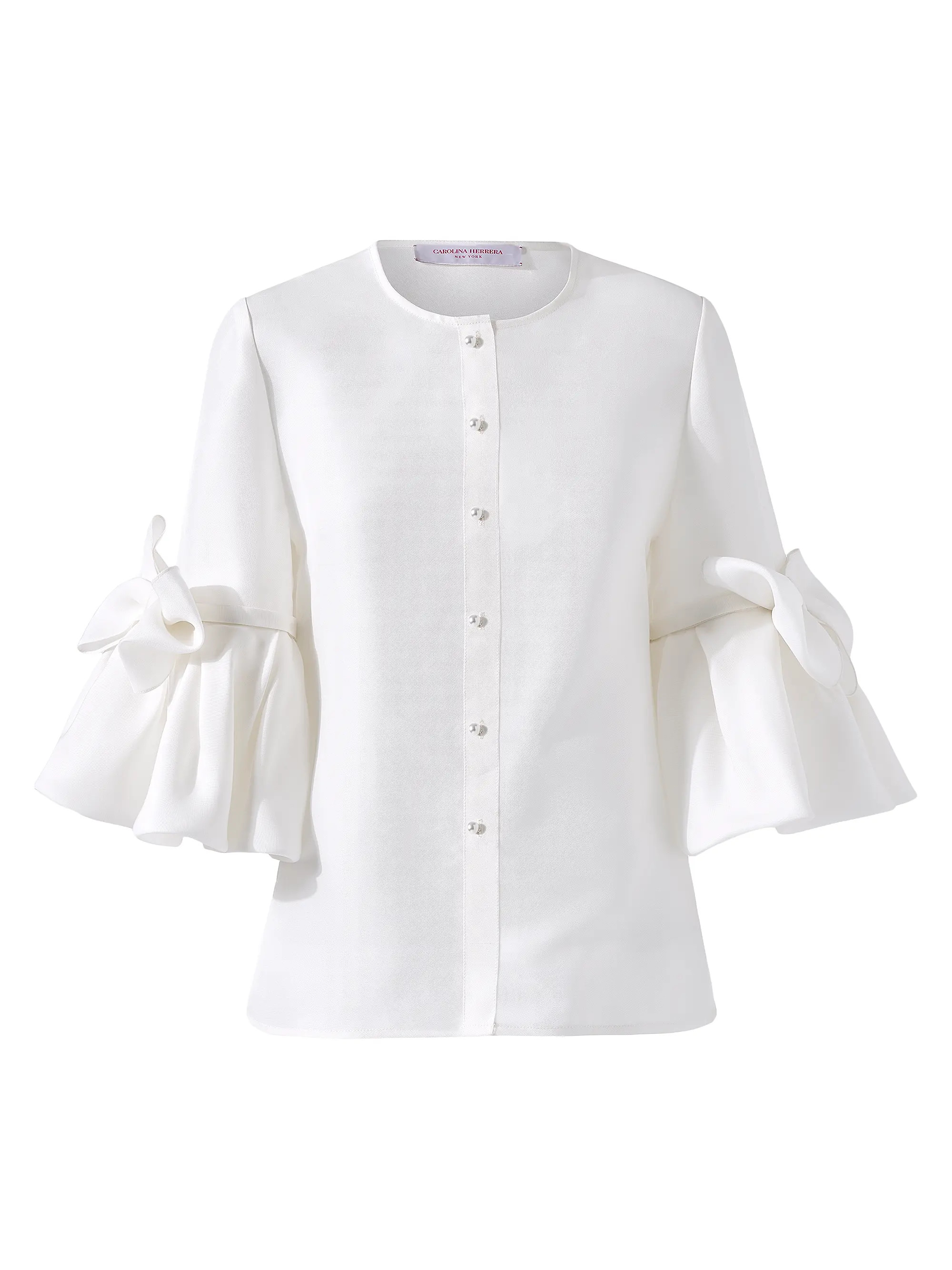 Silk Bow Bell-Sleeve Blouse | Saks Fifth Avenue
