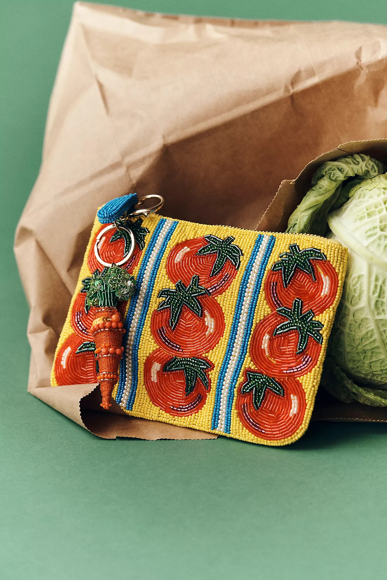 The Fiona Medium Beaded Pouch: Produce Edition | Anthropologie (US)