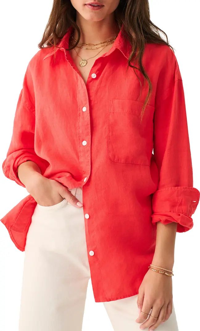 Laguna Relaxed Fit Linen Button-Up Shirt | Nordstrom