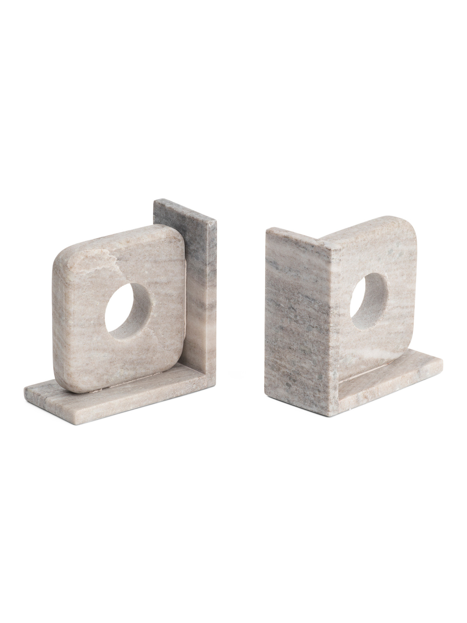 Set Of 2 Cut Out Square Marble Bookends | Marshalls