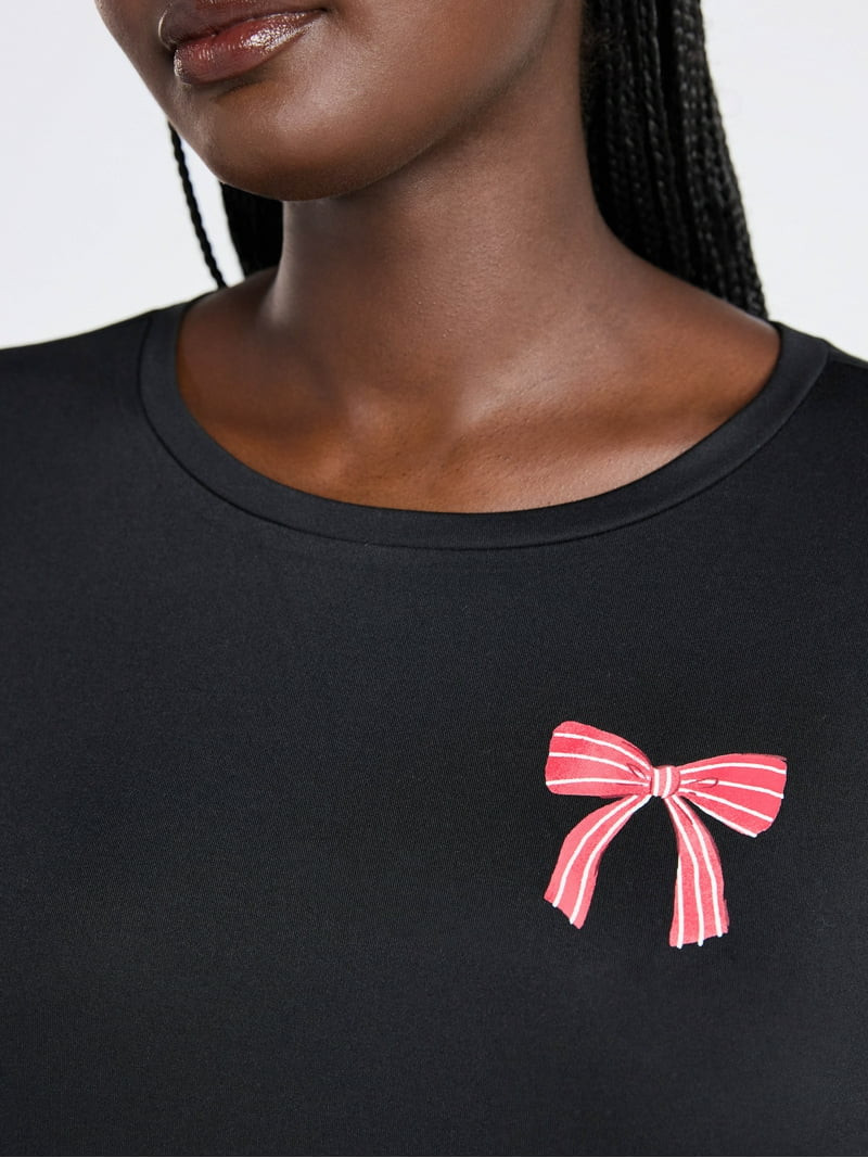 Joyspun Women's Dreamy Soft Collection Long Sleeve Sleep Top and Joggers Pajamas Set, 2-Piece, Si... | Walmart (US)