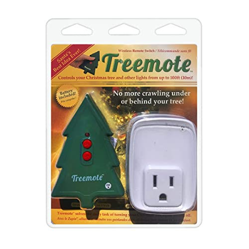 Treemote Wireless Remote Switch for Christmas Tree and Other Lights, Works Up to 100 Feet Away, Battery Included (Plastic Protective Cover Over Battery Must BE Removed Before Operating) | Amazon (US)