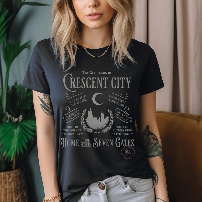 Crescent City Sarah J Maas Lunathion Crescent City Shirt SJM Merch Crescent City Merch Bookish Me... | Etsy (US)